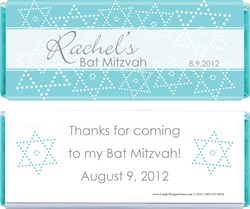 Bat Mitzvah Stars Candy Bar Wrapper