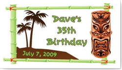 Tiki Tropical Save the Date Magnet