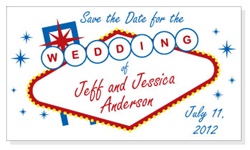 Las Vegas Sign Wedding Save the Date Magnet