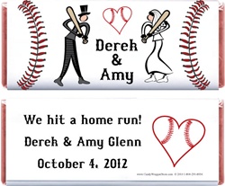 Wedding Baseball Theme Candy Bar Wrapper