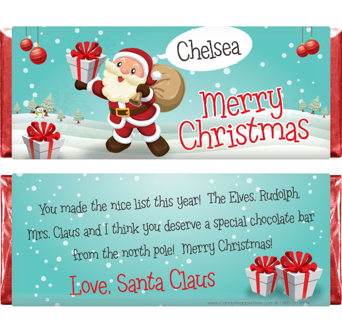 santa candy bar