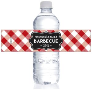 BBQ and Reunion Water Bottle Labels
